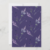 Wilde Bloem Bloemrijke Rustieke Bruiloftsborrel Kaart (Achterkant)