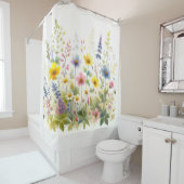 Wilde Bloem Bloemstuk Badkamer Douchegordijn (In situ)