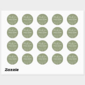 Wilde Bloem Bloemstuk Bedankt  Ronde Sticker (Vel)
