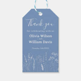 Wilde bloem bloemstuk dank je wel trouwcadeau labe cadeaulabel