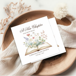 Wilde Bloem Boek Thema Baby Shower Servetten