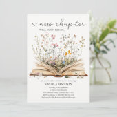 wilde bloem | Boek Thema Bruids Douche Uitnodiging (Staand voorkant)
