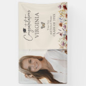 Wilde Bloem Boheemse Afstudeerbanner Spandoek (Verticaal)