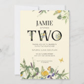Wilde bloem Boho 2e verjaardag van de uitnodiging  (Voorkant)
