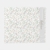 Wilde Bloem Boho Aangepaste Naam Fleece Deken (Voorkant (Horizontaal))