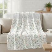 Wilde Bloem Boho Aangepaste Naam Fleece Deken