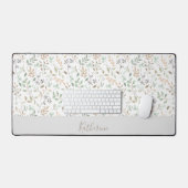Wilde bloem Boho Aangepaste naam op maat  Bureaumat (Keyboard & Muis)