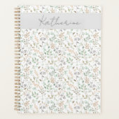 Wilde bloem Boho Aangepaste naam op maat Planner (Voorkant)