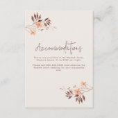 Wilde Bloem Boho Accommodatie Details Informatiekaartje (Voorkant)