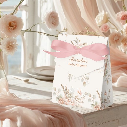 Wilde Bloem Boho Baby Shower Bedankdoosjes