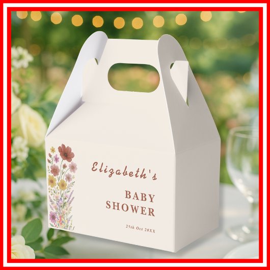 Wilde Bloem Boho Baby Shower Bedankdoosjes