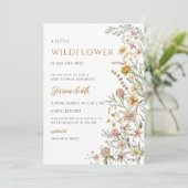 Wilde Bloem Boho Baby Shower Bundel Kaart (Staand voorkant)