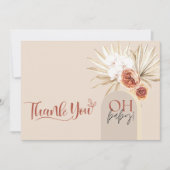 Wilde Bloem Boho Baby Shower Dankkaart Sjabloon (Voorkant)