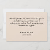 Wilde Bloem Boho Baby Shower Dankkaart Sjabloon (Achterkant)