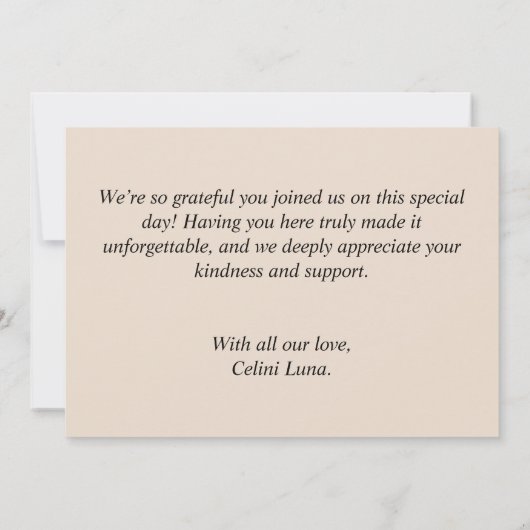 Wilde Bloem Boho Baby Shower Dankkaart Sjabloon (Achterkant)