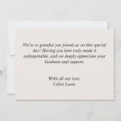 Wilde Bloem Boho Baby Shower Dankkaart Sjabloon (Achterkant)