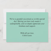 Wilde Bloem Boho Baby Shower Dankkaart Sjabloon (Achterkant)