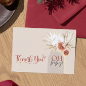 Wilde Bloem Boho Baby Shower Dankkaart Sjabloon