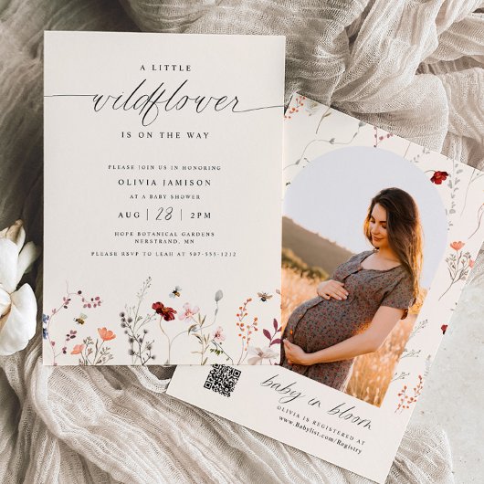 Wilde Bloem Boho Baby Shower Groene Decoratie Kaart