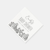 Wilde bloem Boho Baby shower in Bloom Black Servet (Hoek)