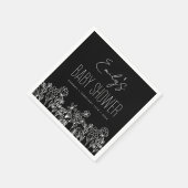Wilde bloem Boho Baby shower in Bloom Black Servet (Hoek)