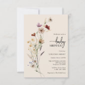Wilde Bloem Boho Baby Shower Kaart (Voorkant)