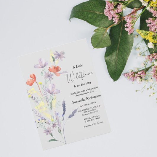 Wilde Bloem Boho Baby Shower Kaart