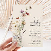 Wilde Bloem Boho Baby Shower Kaart
