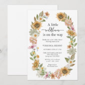 Wilde Bloem Boho Baby Shower Kaart (Voorkant / Achterkant)