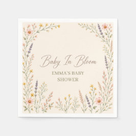 Wilde bloem Boho baby shower papieren servetten