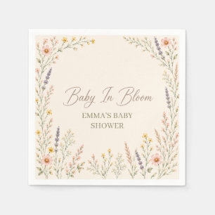 Wilde bloem Boho baby shower papieren servetten