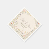 Wilde bloem Boho baby shower papieren servetten (Hoek)