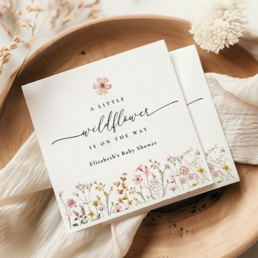 Wilde bloem Boho baby shower Servet