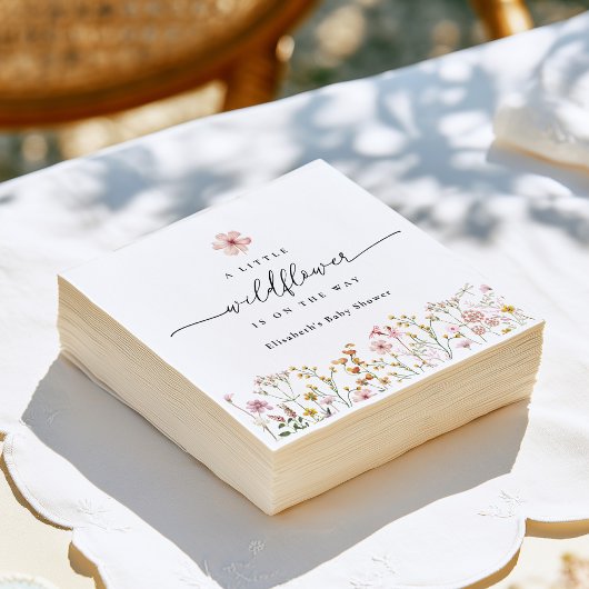 Wilde bloem Boho baby shower Servet