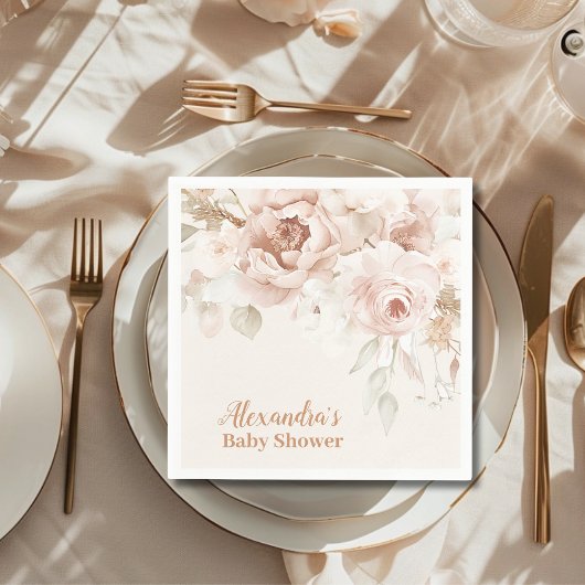 Wilde Bloem Boho Baby Shower Servet