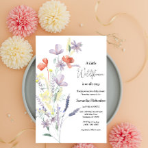 Wilde Bloem Boho Baby Shower Uitnodiging
