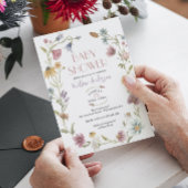 Wilde bloem Boho Baby shower Uitnodiging