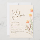 Wilde bloem Boho babyborrel Kaart (Voorkant)