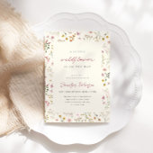 Wilde bloem Boho babyshower uitnodiging