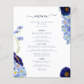 Wilde Bloem Boho Blauwe Bruiloft (Voorkant)
