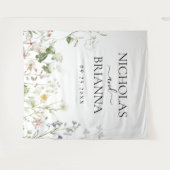 Wilde Bloem Boho Bloem Tuin Bruiloft  Wandkleed (Voorkant (horizontaal))