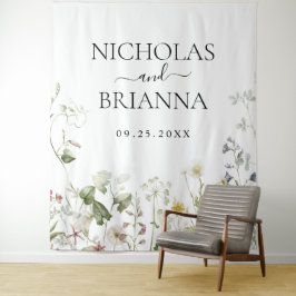 Wilde Bloem Boho Bloem Tuin Bruiloft Wandkleed