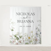 Wilde Bloem Boho Bloem Tuin Bruiloft  Wandkleed (Voorkant)