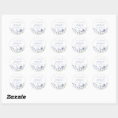 Wilde bloem boho bloemen bruiloft feest cadeau ronde sticker (Vel)