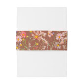 Wilde Bloem Boho Bloemig Beige Terracotta Bruiloft Uitnodigingen Wikkel (Achterkant Voorbeeld)