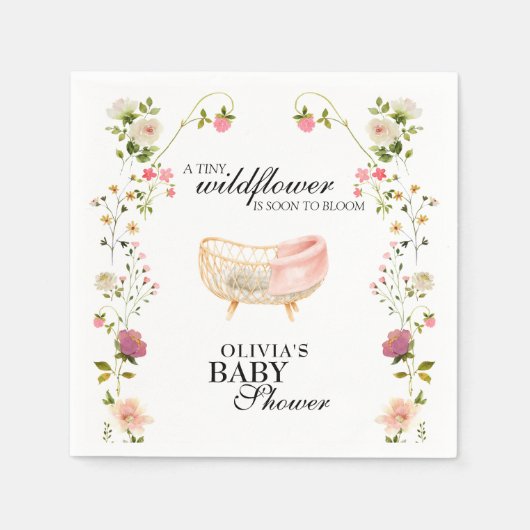 Wilde Bloem Boho Bloemkinderen Geslachtsneutrale B Servet (Voorkant)