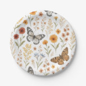 Wilde Bloem Boho Bloemstuk Papieren Bordje (Voorkant)