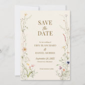 Wilde Bloem Boho Botanische Foto Save The Date (Voorkant)
