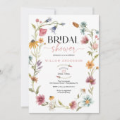 Wilde bloem Boho Bridal Shower Kaart (Voorkant)