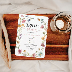 Wilde bloem Boho Bridal Shower Kaart
